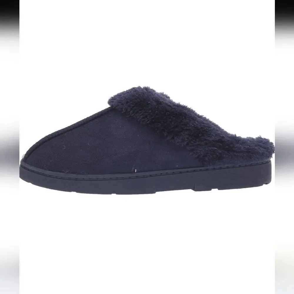 MUK LUKS Kids Polysuede Clog Slipper, Royal Blue, size large 5/6 youth